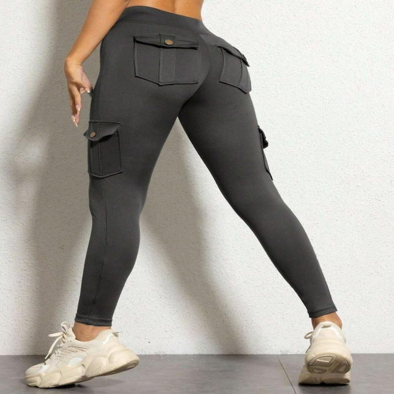 Cargo Patchwork Fitted Athletic Running Fitness Yoga Trousers - Outdoors & Sports Tinker Time