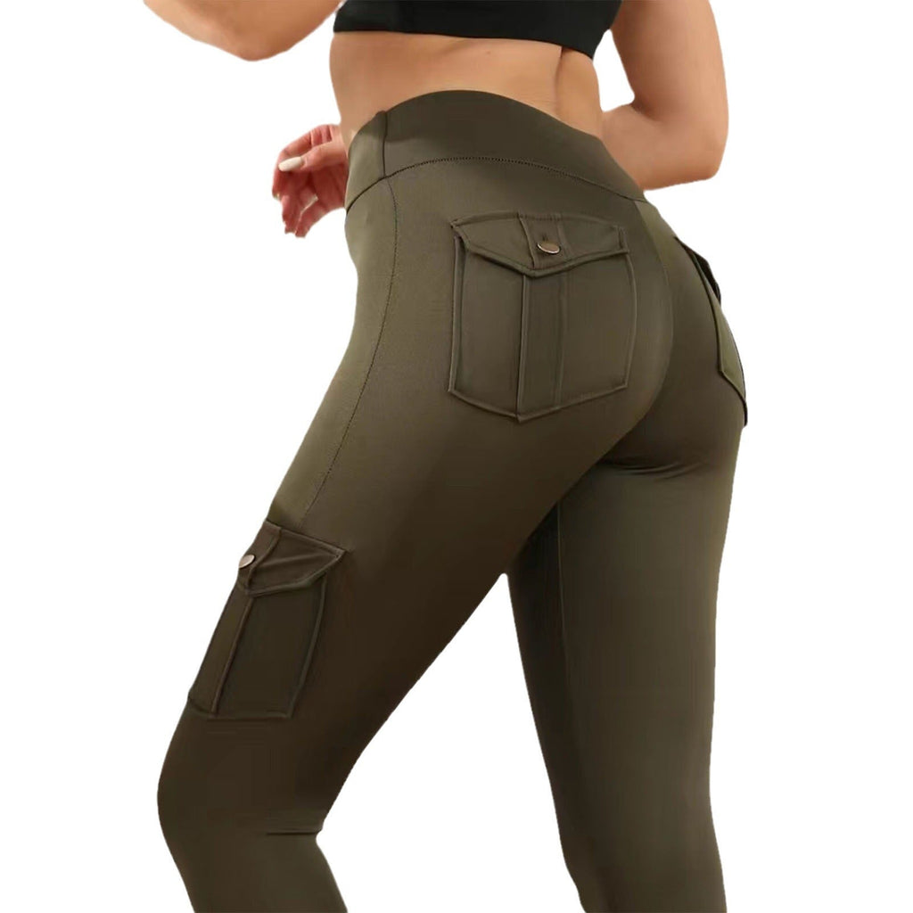 Cargo Patchwork Fitted Athletic Running Fitness Yoga Trousers - Outdoors & Sports Tinker Time