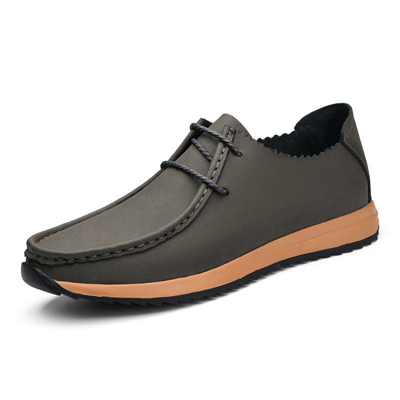 Casual breathable lace up lazy shoes retro leather shoes for men - Outdoors & Sports Tinker Time