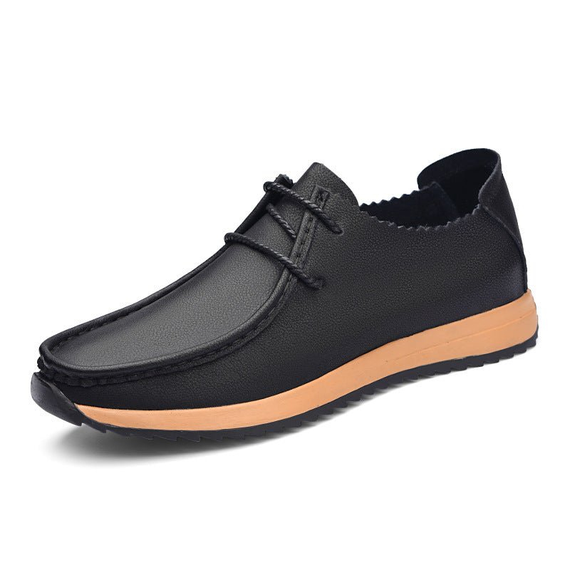 Casual breathable lace up lazy shoes retro leather shoes for men - Outdoors & Sports Tinker Time