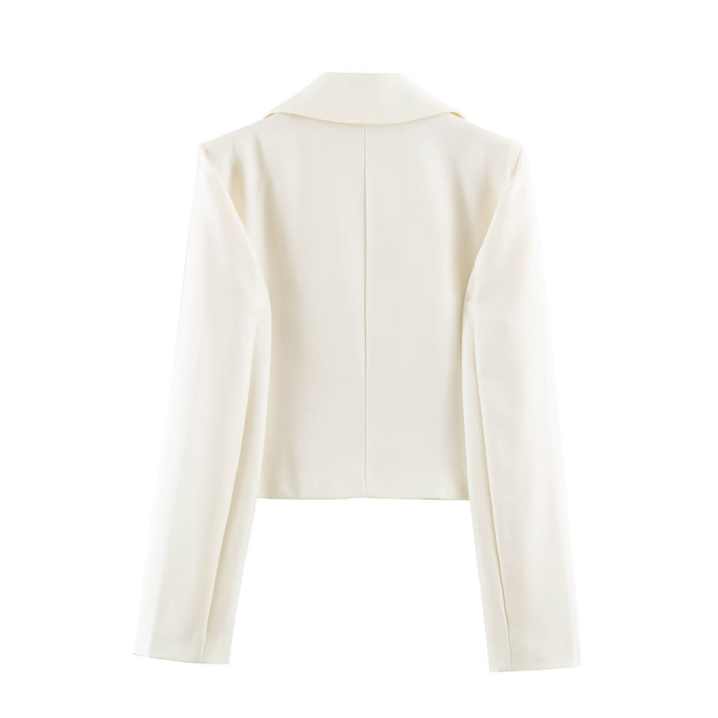 Casual double breasted double row two button suit jacket for women - Outdoors & Sports Tinker Time
