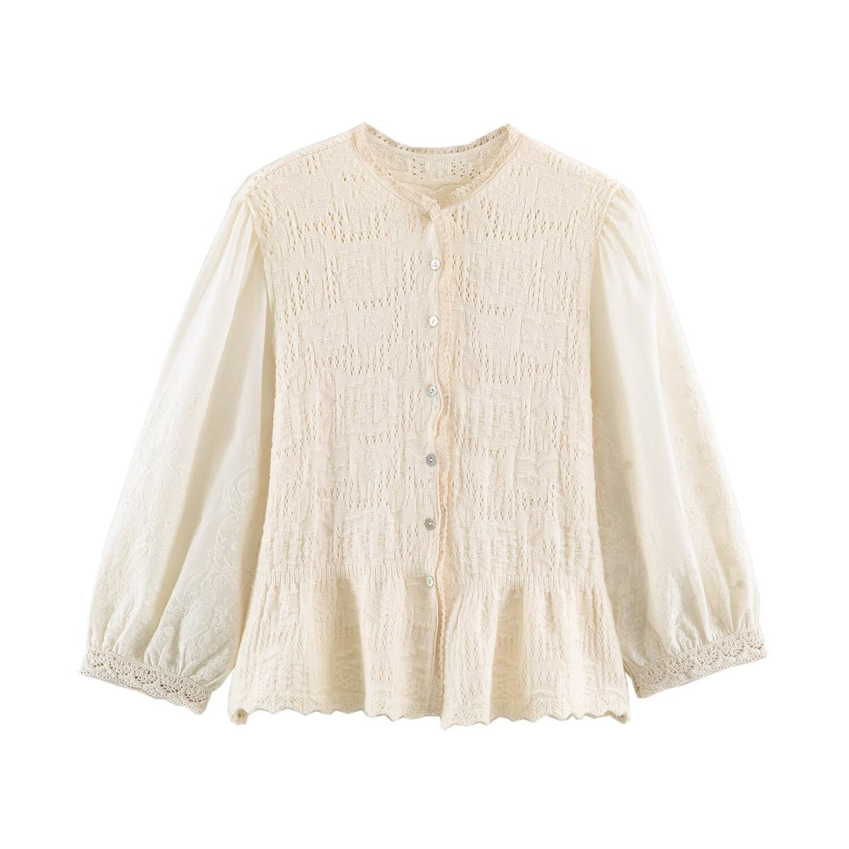 Casual, minimalist, romantic patchwork knit sweater jacket for women's wear - Outdoors & Sports Tinker Time