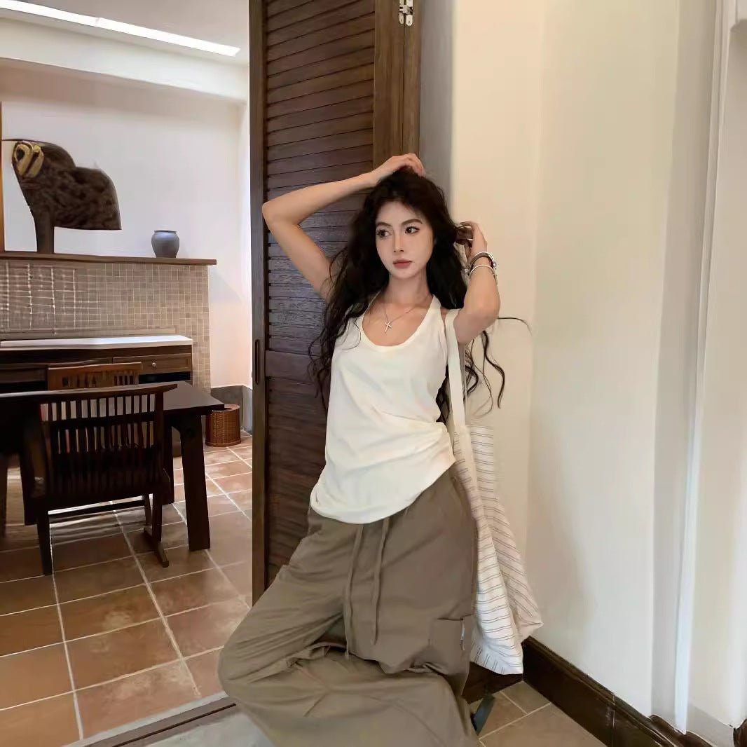Casual Slimming Inner Wear Sleeveless Student Top Basic Versatile Outerwear Vest Strapless Women - Outdoors & Sports Tinker Time
