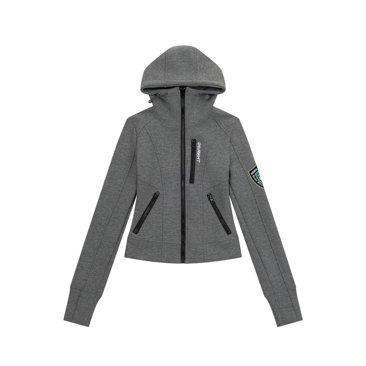 Casual Sporty Zipper Hooded Slim Cropped Jacket for Women - Outdoors & Sports Tinker Time