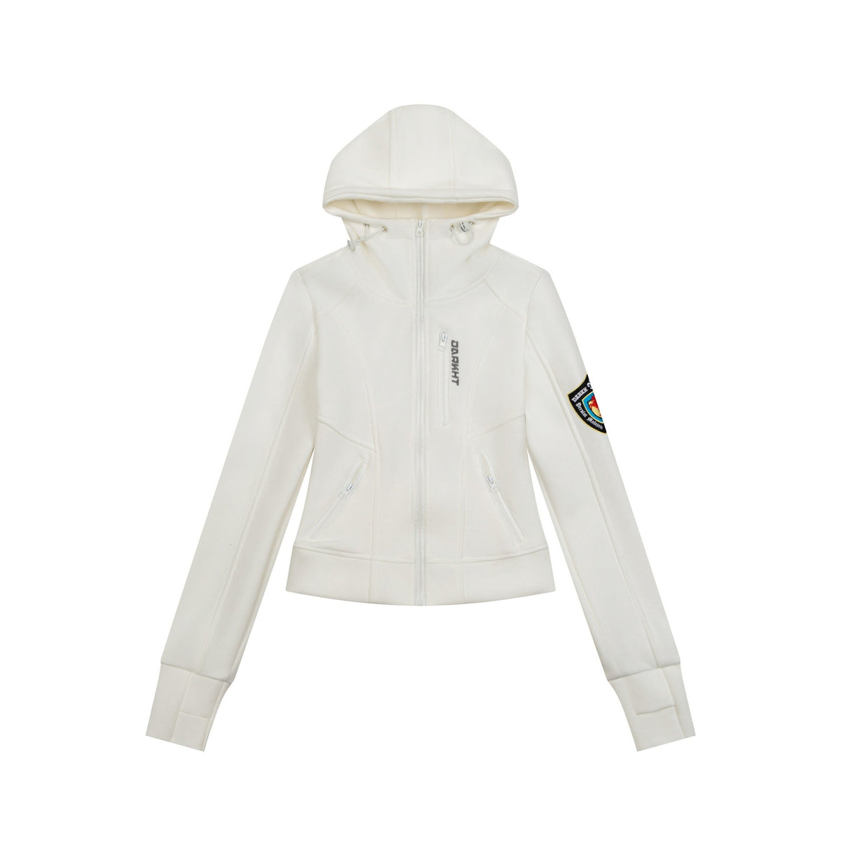Casual Sporty Zipper Hooded Slim Cropped Jacket for Women - Outdoors & Sports Tinker Time