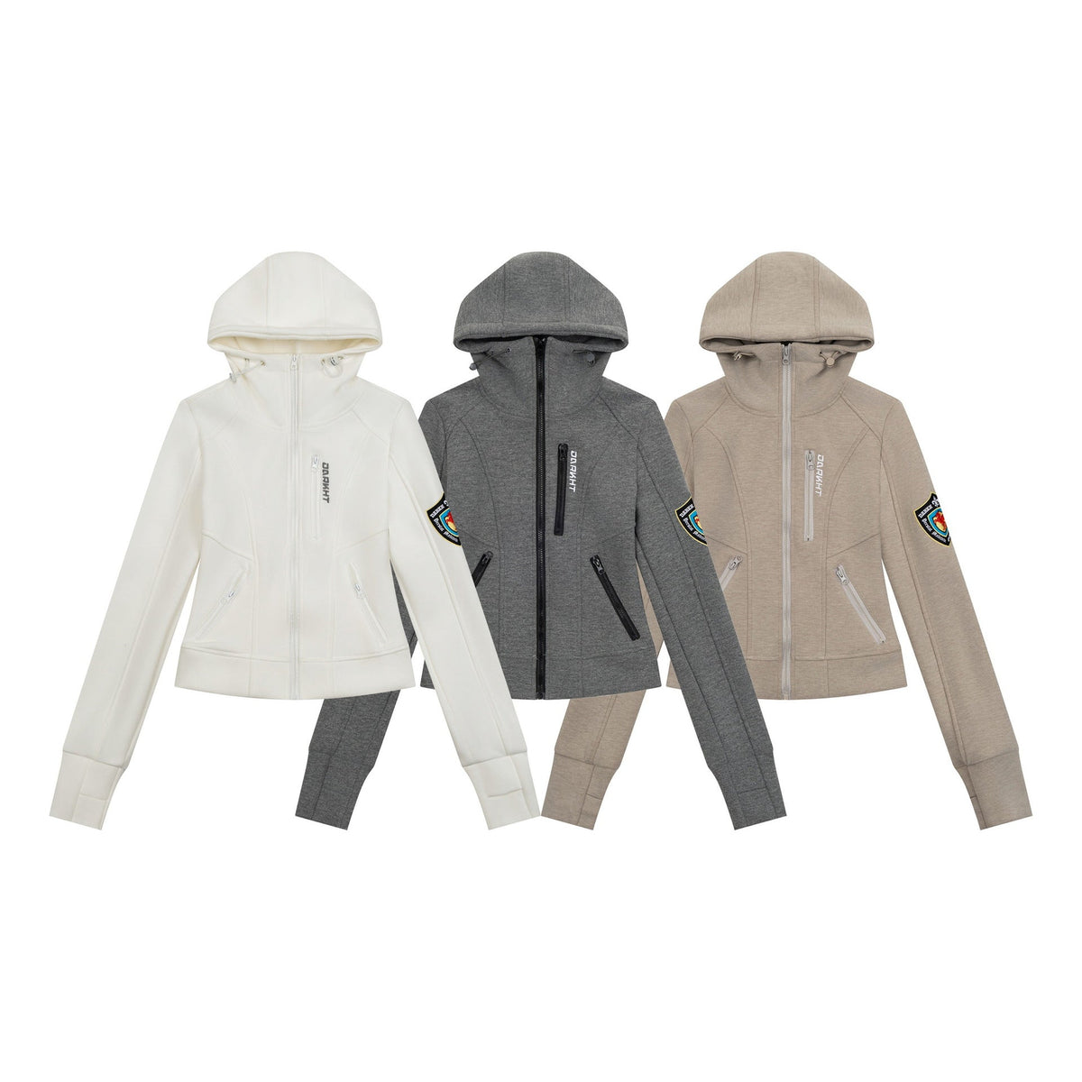 Casual Sporty Zipper Hooded Slim Cropped Jacket for Women - Outdoors & Sports Tinker Time