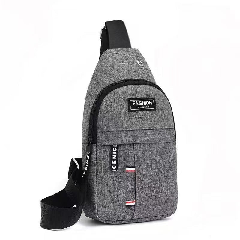 Chest Pack Outdoor Hiking Cycling Single Shoulder Crossbody Canvas Chest Bag Outdoor Sports Bag Street Fashion Men's Backpack - Outdoors & Sports Tinker Time