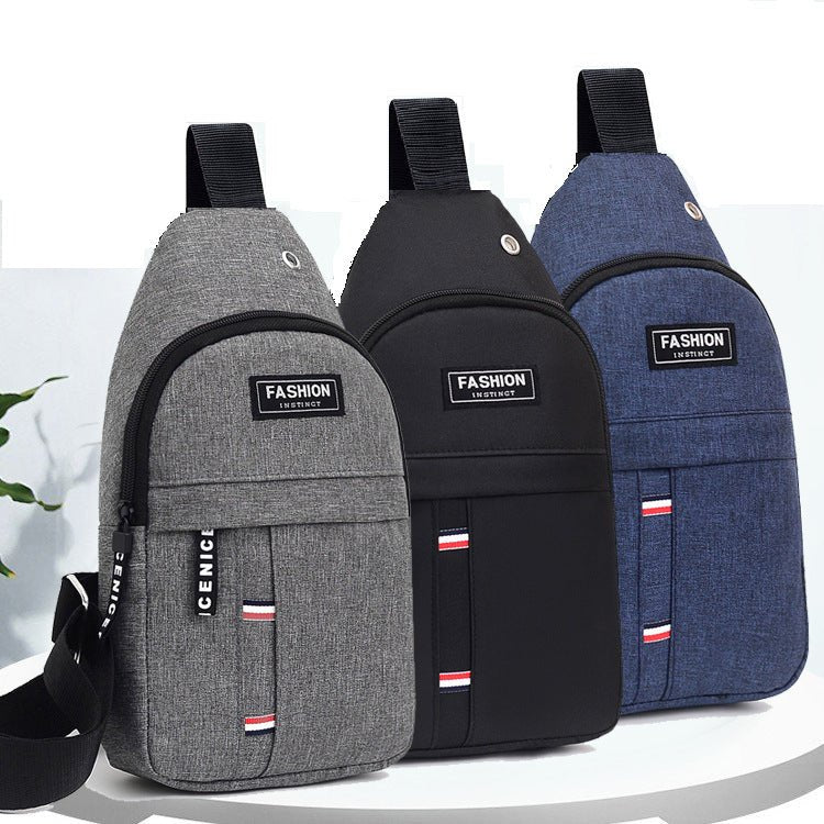 Chest Pack Outdoor Hiking Cycling Single Shoulder Crossbody Canvas Chest Bag Outdoor Sports Bag Street Fashion Men's Backpack - Outdoors & Sports Tinker Time