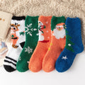 Christmas orange socks for children, winter thick INS trendy warm home socks, coral fleece flooring - Outdoors & Sports Tinker Time