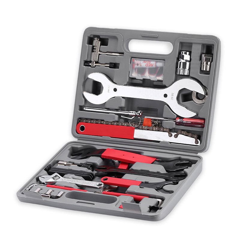 Complete 44-Piece Bicycle Repair Kit – Essential Tools for Chain, Crank, Freewheel, and Multi-Purpose Bike Key Repairs - Outdoors & Sports Tinker Time