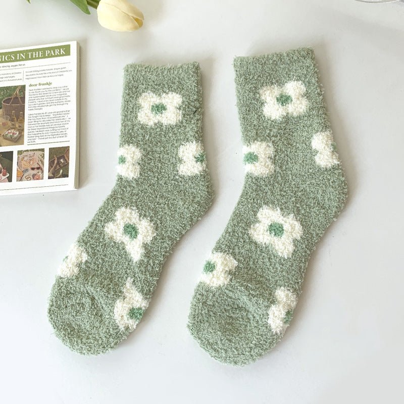 Coral Fleece Thickened Warm Colorful Cartoon Fruit Socks - Outdoors & Sports Tinker Time