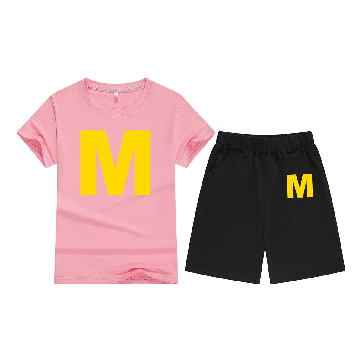Cotton T-Shirt Short Sleeve Candy Color Comfortable Kids Round Neck T-Shirt Printed Pattern Embroidery - Outdoors & Sports Tinker Time
