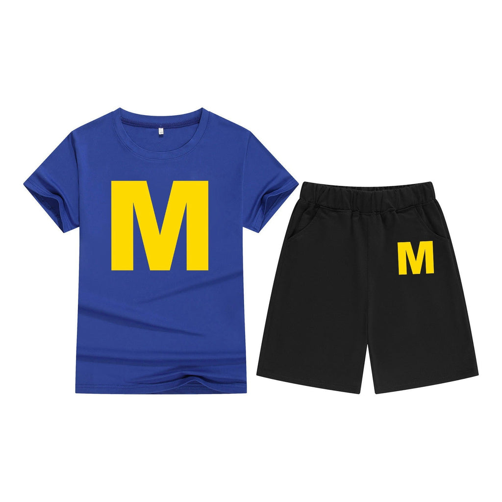 Cotton T-Shirt Short Sleeve Candy Color Comfortable Kids Round Neck T-Shirt Printed Pattern Embroidery - Outdoors & Sports Tinker Time
