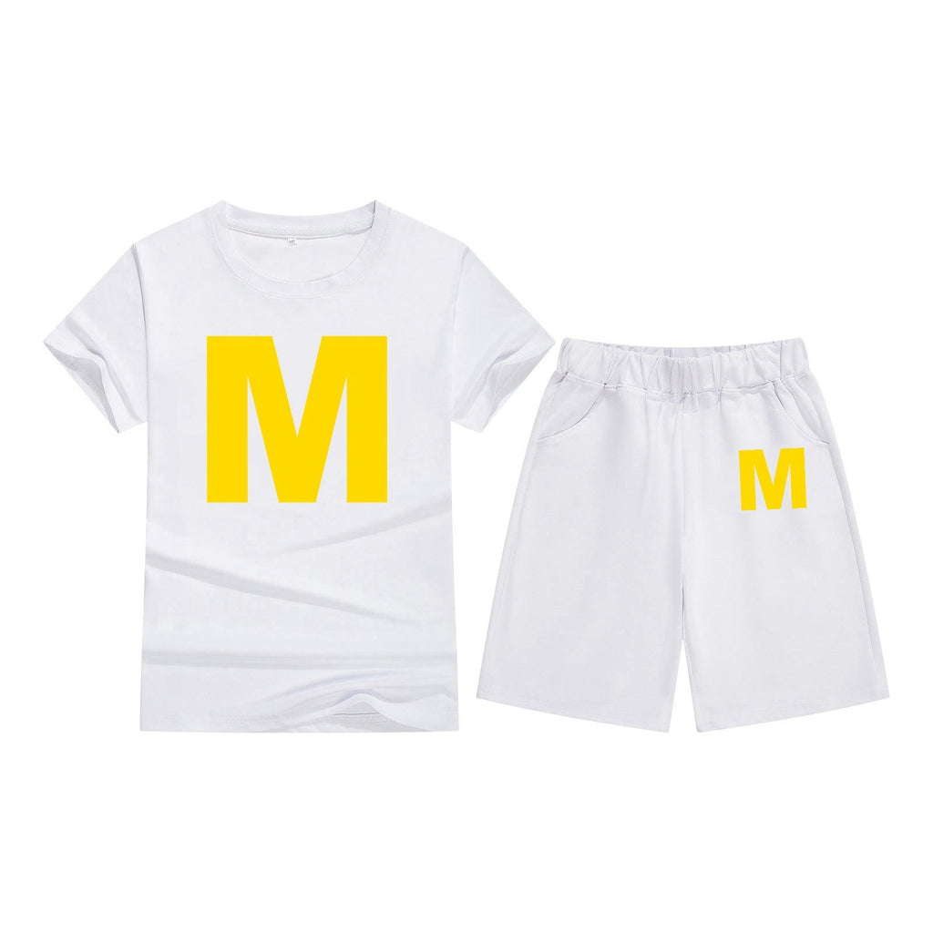 Cotton T-Shirt Short Sleeve Candy Color Comfortable Kids Round Neck T-Shirt Printed Pattern Embroidery - Outdoors & Sports Tinker Time