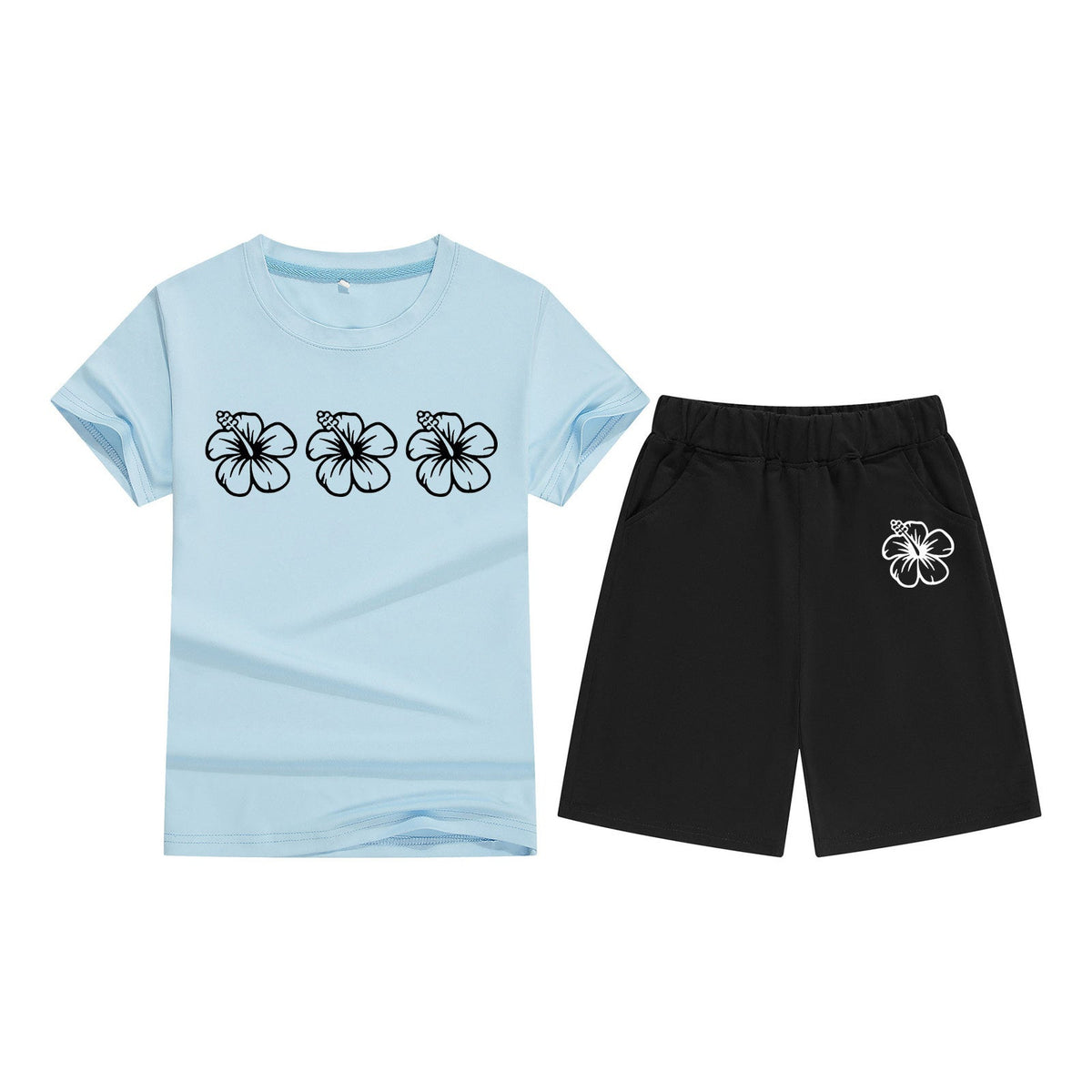 Cotton T-Shirt Short Sleeve Candy Color Comfortable Kids Round Neck Tee Printed Picture Pattern Embroidered Print - Outdoors & Sports Tinker Time