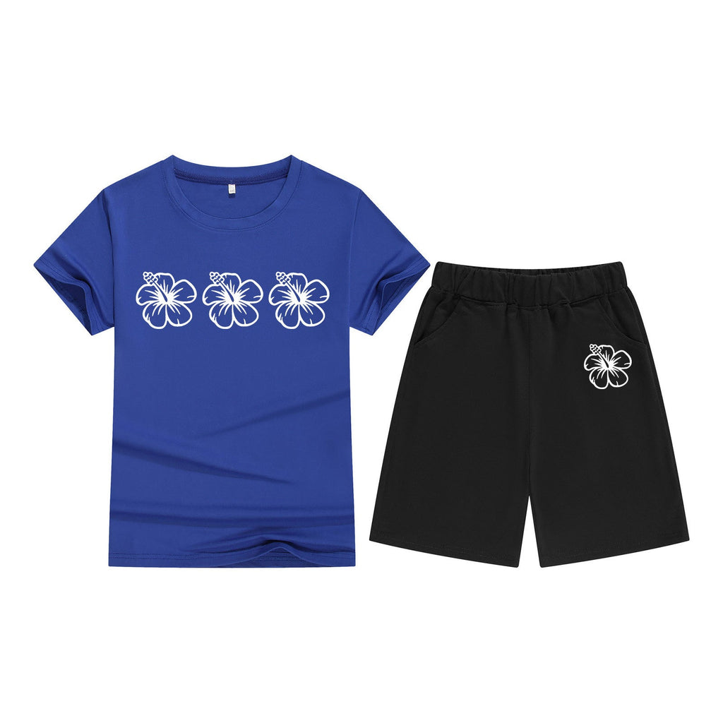 Cotton T-Shirt Short Sleeve Candy Color Comfortable Kids Round Neck Tee Printed Picture Pattern Embroidered Print - Outdoors & Sports Tinker Time