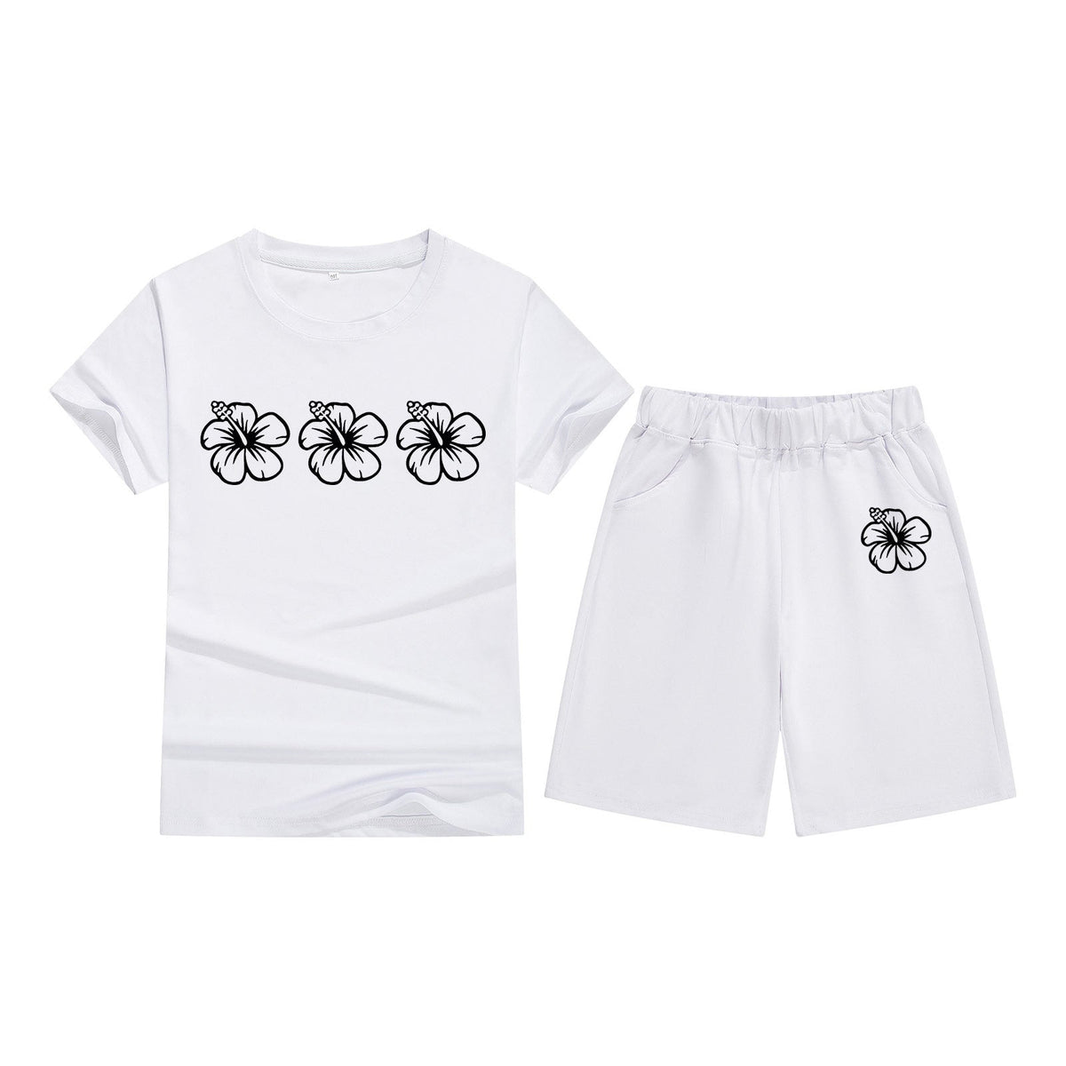 Cotton T-Shirt Short Sleeve Candy Color Comfortable Kids Round Neck Tee Printed Picture Pattern Embroidered Print - Outdoors & Sports Tinker Time