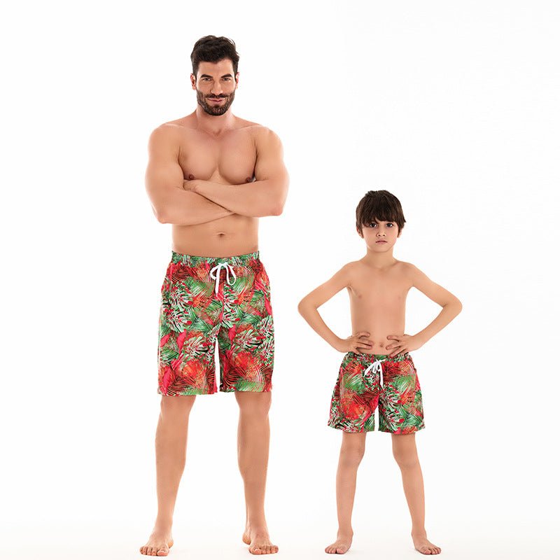 Family Matching Swimwear Set for Parents and Kids, New Style Bikini for Mom and Daughter, Swim Trunks for Dad and Son, Elastic Waist Swimming Suits for Brothers and Sisters - Outdoors & Sports Tinker Time