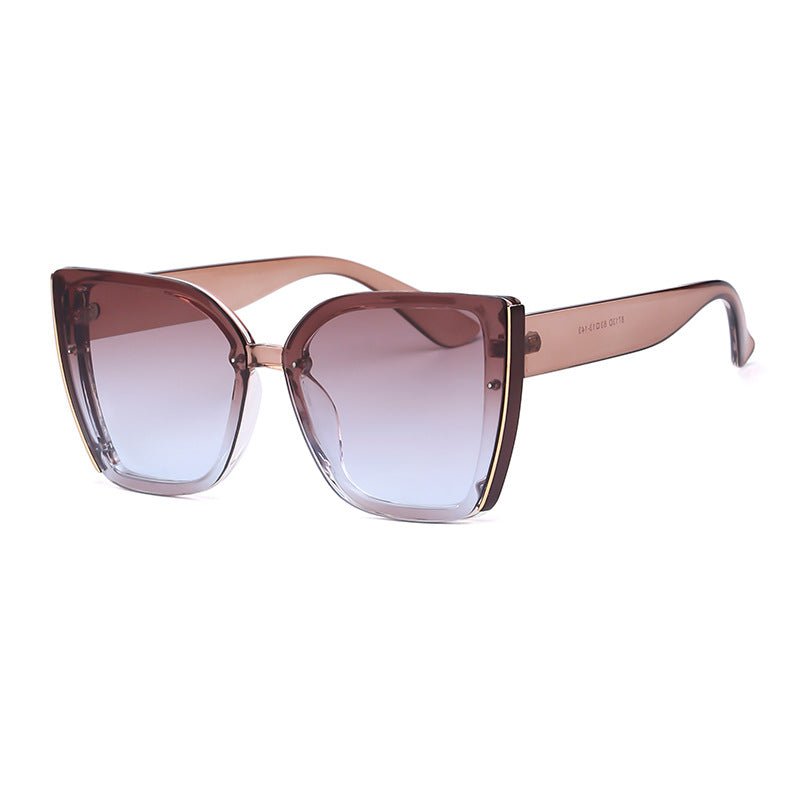 Fashion Cat-Eye Oversized Sunglasses for Women, UV Protection Trendy Sunglasses - Outdoors & Sports Tinker Time