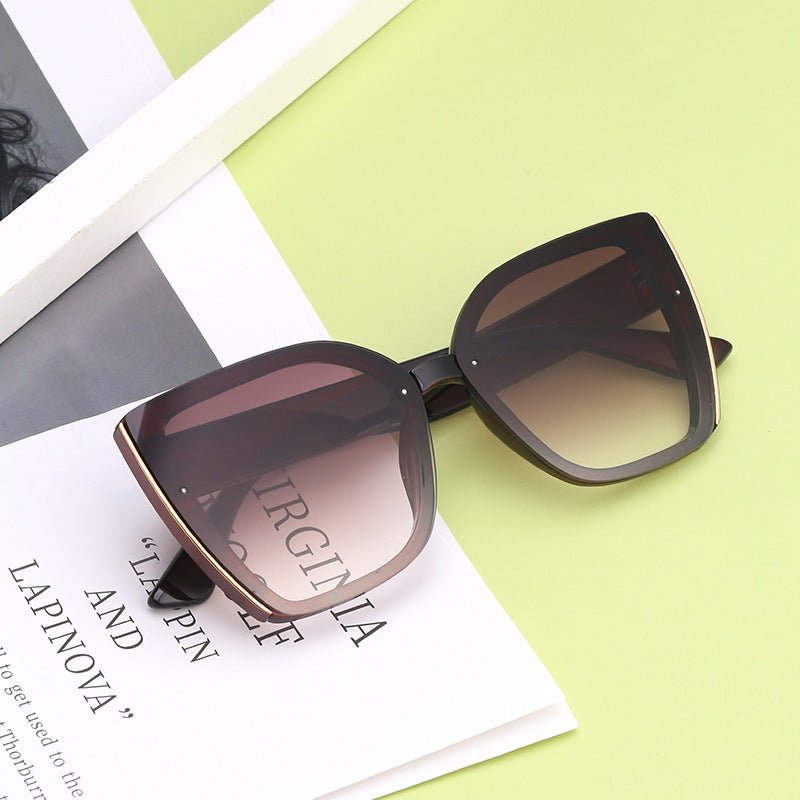 Fashion Cat-Eye Oversized Sunglasses for Women, UV Protection Trendy Sunglasses - Outdoors & Sports Tinker Time