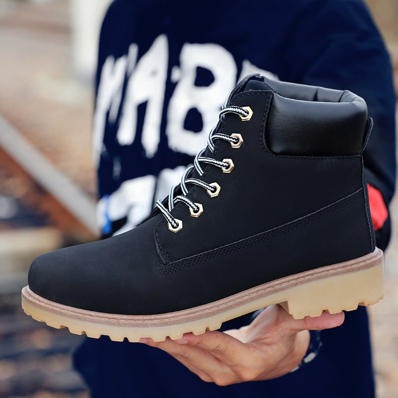 Fashionable high top Martin boots for men casual Baotou workwear shoes autumn and winter men's boots - Outdoors & Sports Tinker Time