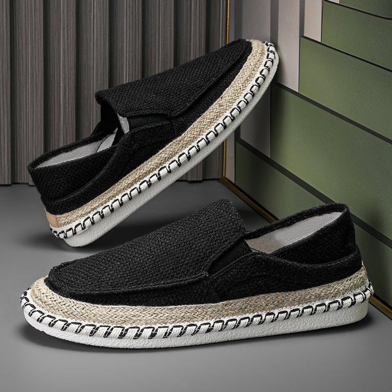 Fisherman Shoes Men's Breathable Cloth Shoes Hanfu Shoes Men's Casual Slip-On Loafers Driving Old Beijing Cloth Shoes - Outdoors & Sports Tinker Time