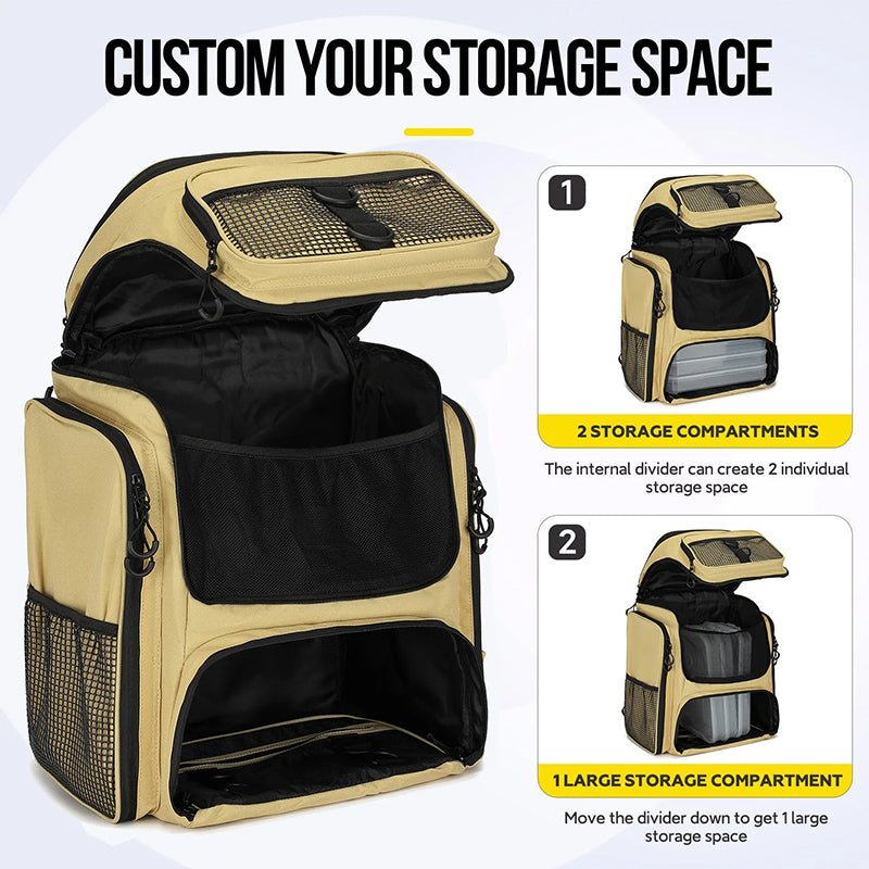 Fishing Backpack with Rod Holder, Tackle Organizer Box & Hiking Storage - Outdoors & Sports Tinker Time