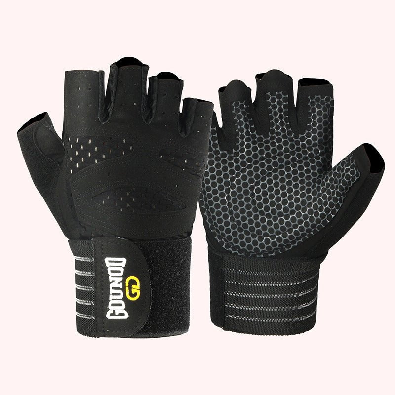 Fitness gloves extended breathable and wear-resistant half finger gloves for exercise - Outdoors & Sports Tinker Time