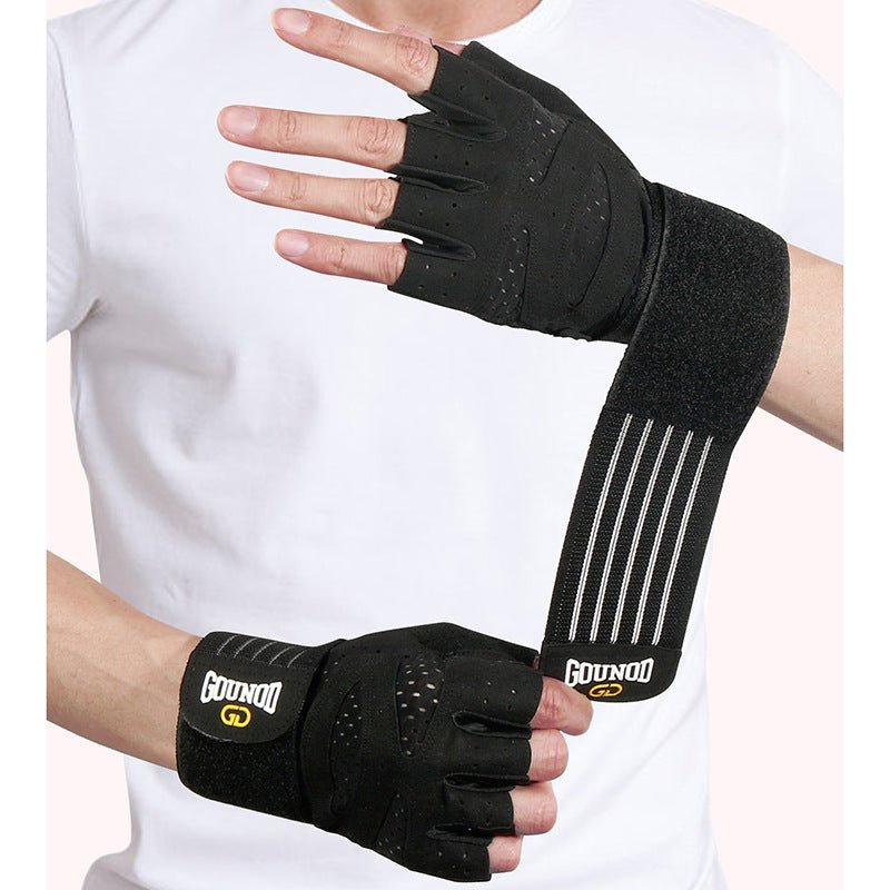 Fitness gloves extended breathable and wear-resistant half finger gloves for exercise - Outdoors & Sports Tinker Time
