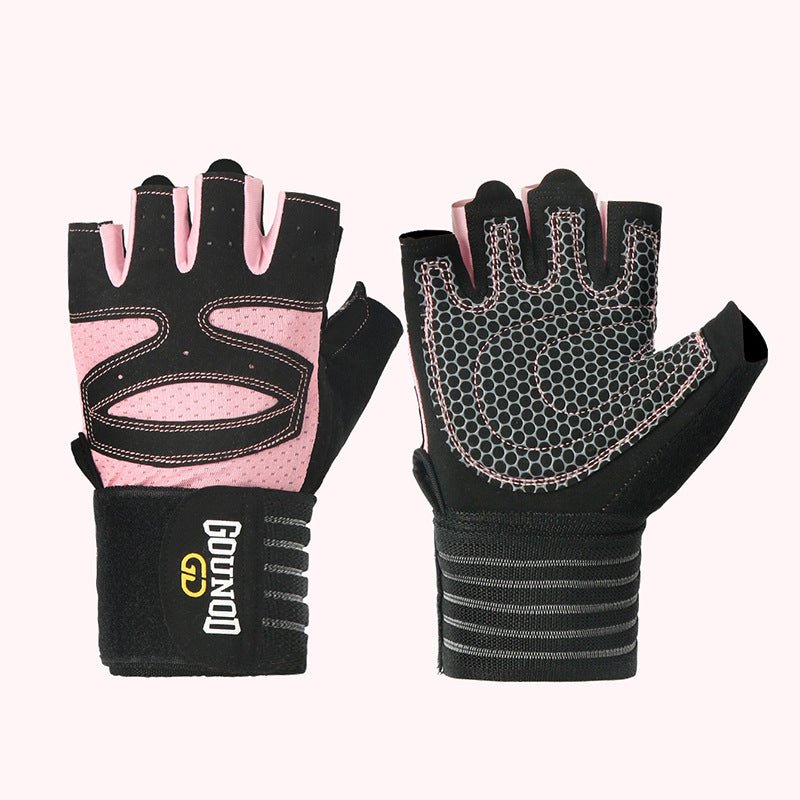 Fitness gloves extended breathable and wear-resistant half finger gloves for exercise - Outdoors & Sports Tinker Time