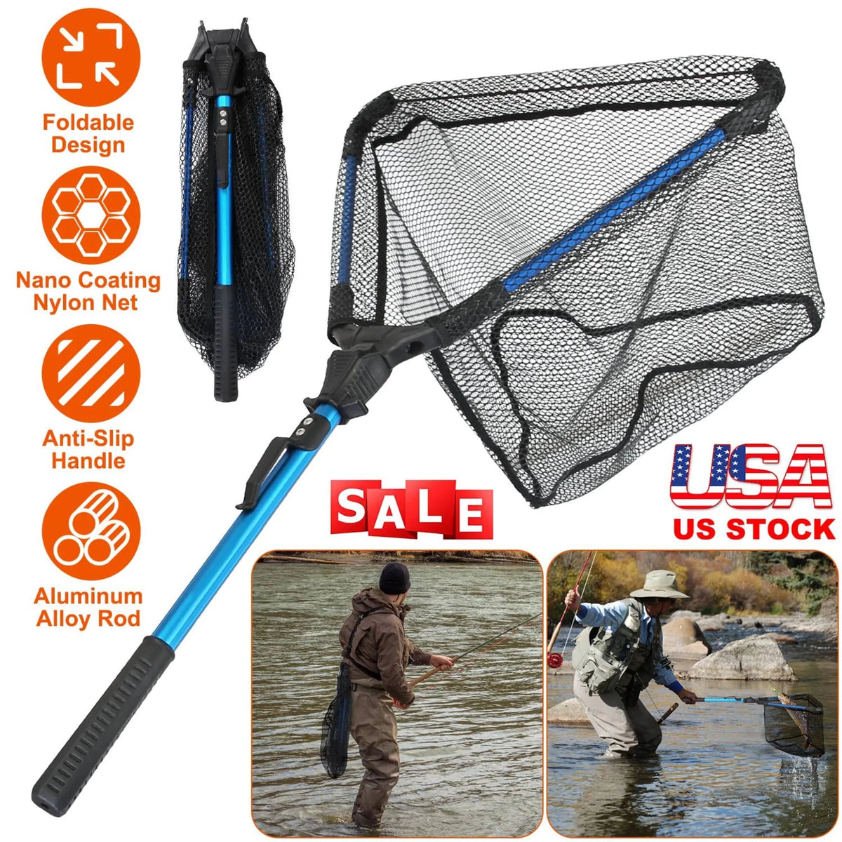 Foldable Fishing Net - Outdoors & Sports Tinker Time