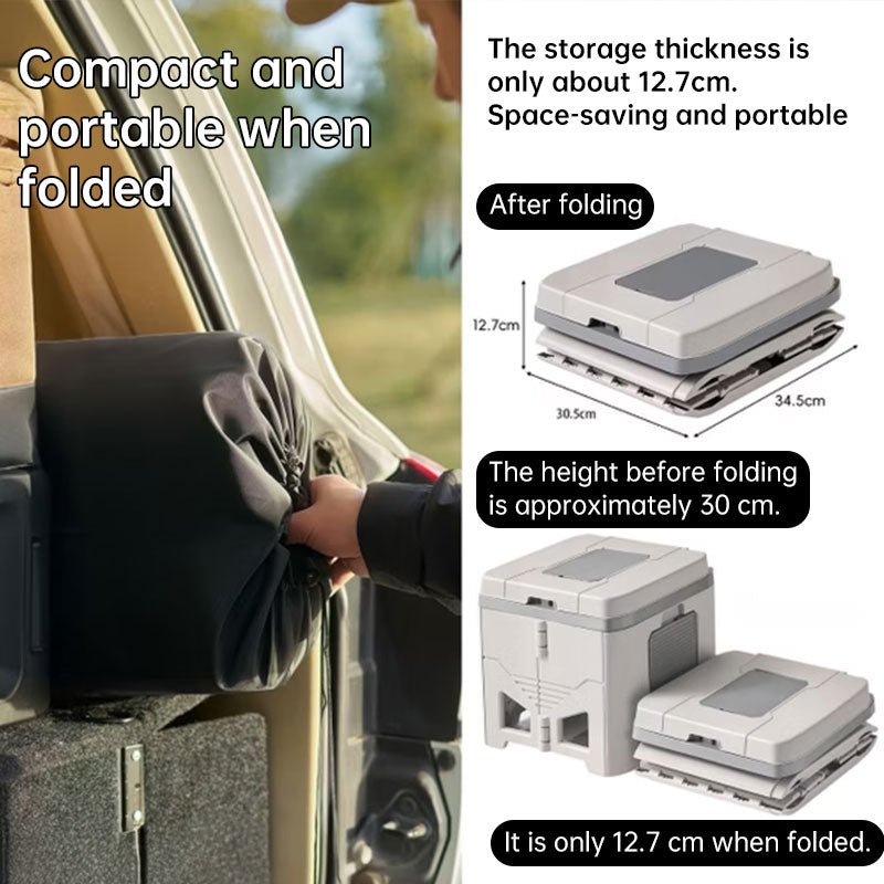 Foldable Portable Toilet for Car & Camping - Emergency Outdoor Stool with Odor-Proof Design, Adult Travel Toilet - Outdoors & Sports Tinker Time