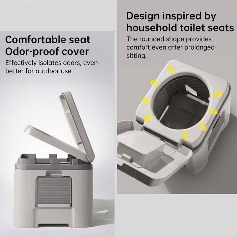 Foldable Portable Toilet for Car & Camping - Emergency Outdoor Stool with Odor-Proof Design, Adult Travel Toilet - Outdoors & Sports Tinker Time