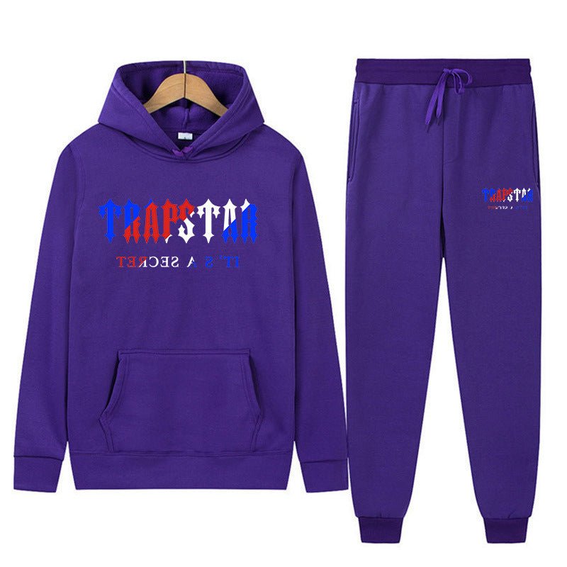Graphic Print Hoodie and Pants Set Men Women Loose Tracksuit - Outdoors & Sports Tinker Time