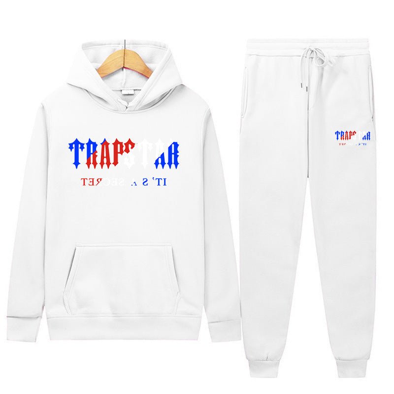 Graphic Print Hoodie and Pants Set Men Women Loose Tracksuit - Outdoors & Sports Tinker Time