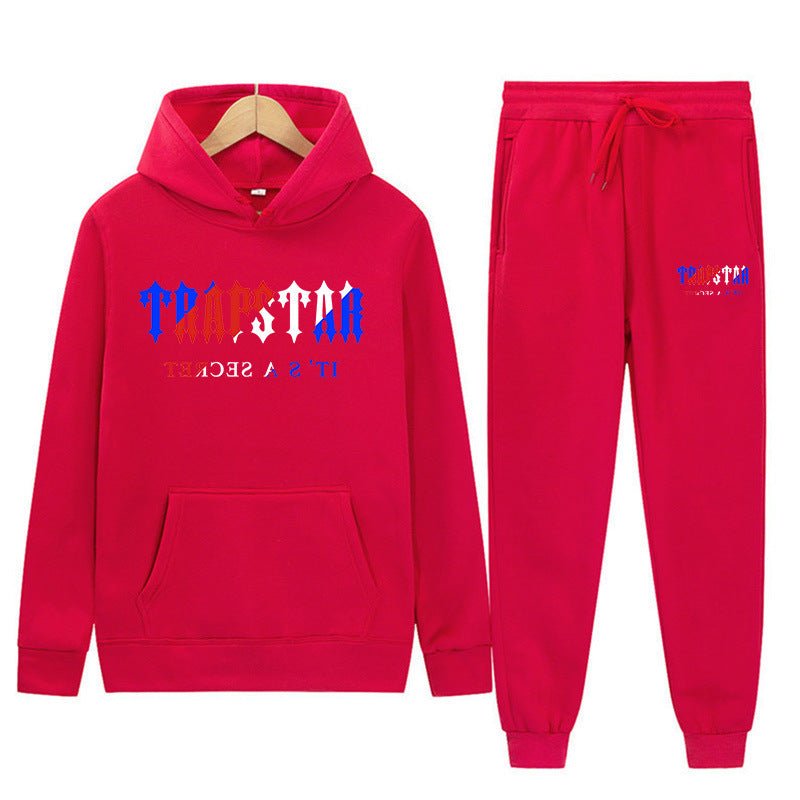 Graphic Print Hoodie and Pants Set Men Women Loose Tracksuit - Outdoors & Sports Tinker Time