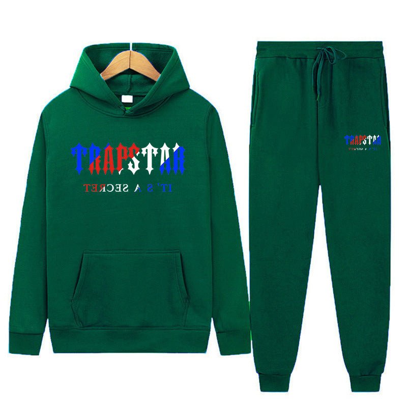 Graphic Print Hoodie and Pants Set Men Women Loose Tracksuit - Outdoors & Sports Tinker Time