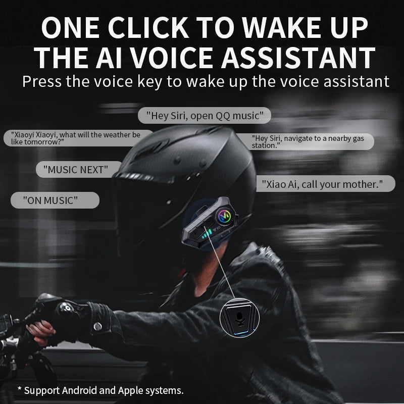 Helmet Bluetooth Earphones Motorcycle Built in External Full Helmet Riding Delivery Half Helmet Special Rider Waterproof - Outdoors & Sports Tinker Time