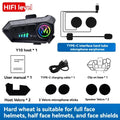 Helmet Bluetooth Earphones Motorcycle Built in External Full Helmet Riding Delivery Half Helmet Special Rider Waterproof - Outdoors & Sports Tinker Time