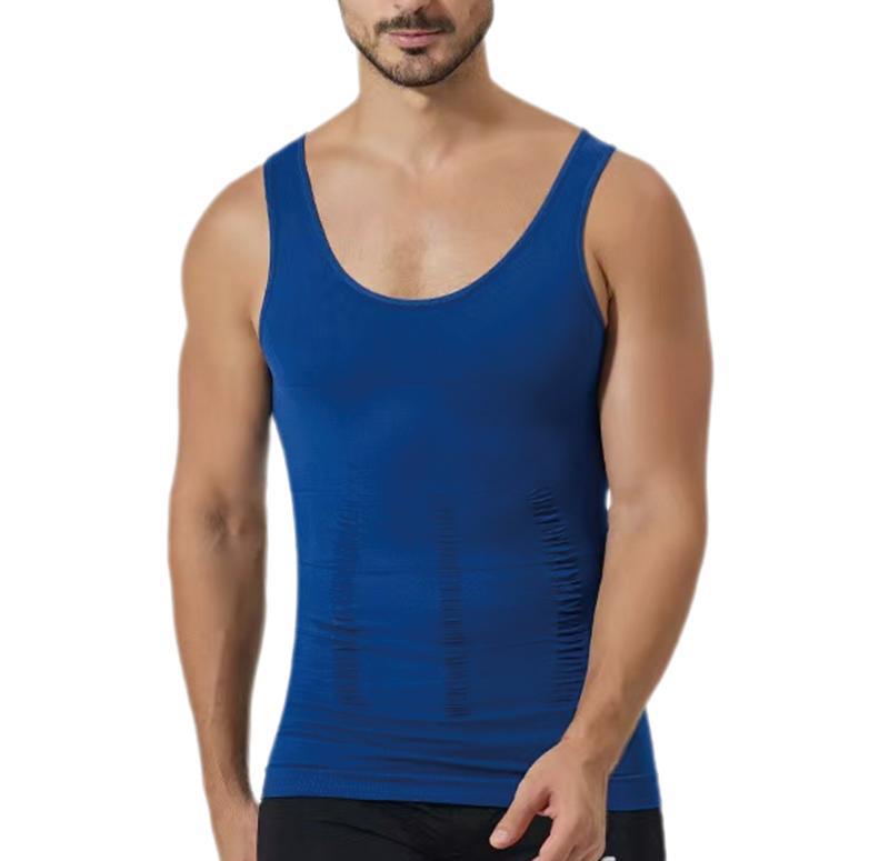 High-Elastic Nylon, Anti-StaticSeamless Men's Shaping Vest for Abdominal Support and Fitness Underwear - Outdoors & Sports Tinker Time