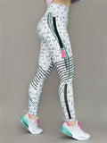 High Elastic Printed Yoga Pants for Women, High Waist, Tummy Control, Fitted Leggings, Gym Workout Bottoms - Outdoors & Sports Tinker Time