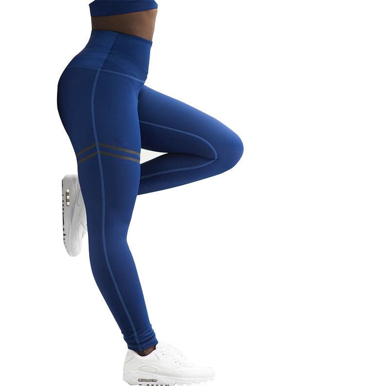 High-Waisted Double Ring Flat Printing Yoga Pants Slim Fit Women's Leggings - Outdoors & Sports Tinker Time