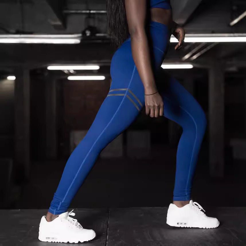 High-Waisted Double Ring Flat Printing Yoga Pants Slim Fit Women's Leggings - Outdoors & Sports Tinker Time