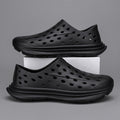 Hollow hole shoes for men one foot sandals fashionable and casual soft soled toe wrapped beach shoes - Outdoors & Sports Tinker Time