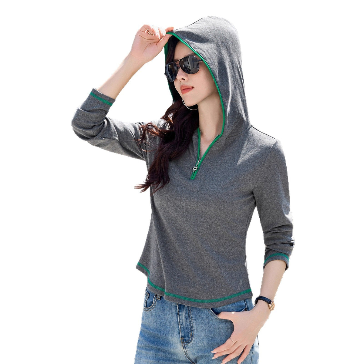 Hooded long sleeved t-shirt for women - Outdoors & Sports Tinker Time