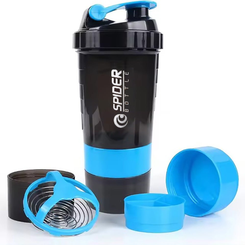 Large capacity protein powder shaking cup 550ml portable sports and fitness water cup with scale - Outdoors & Sports Tinker Time