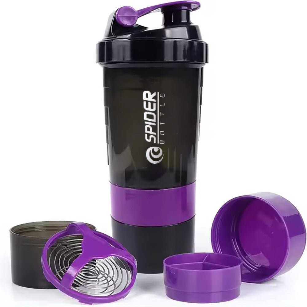 Large capacity protein powder shaking cup 550ml portable sports and fitness water cup with scale - Outdoors & Sports Tinker Time