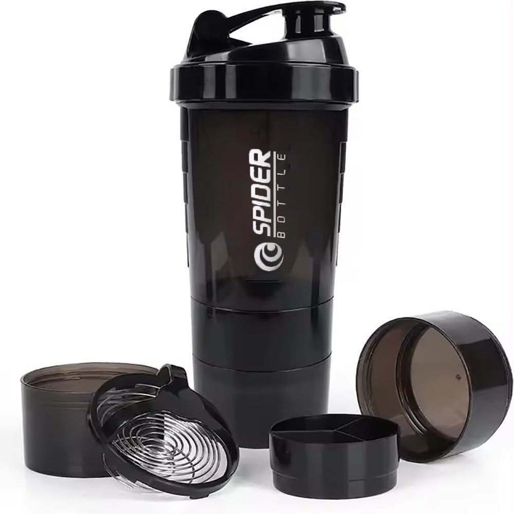 Large capacity protein powder shaking cup 550ml portable sports and fitness water cup with scale - Outdoors & Sports Tinker Time