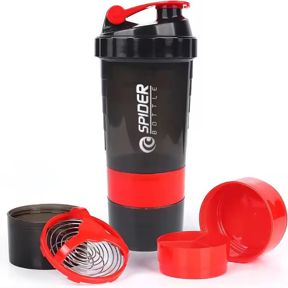 Large capacity protein powder shaking cup 550ml portable sports and fitness water cup with scale - Outdoors & Sports Tinker Time