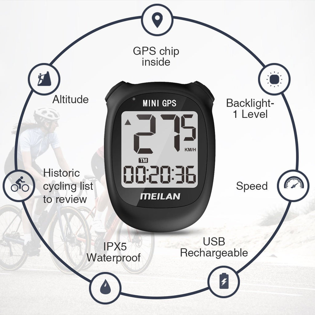 Meilan M3 GPS Bicycle Computer GPS Cycle Computer Waterproof Speedometer - Outdoors & Sports Tinker Time